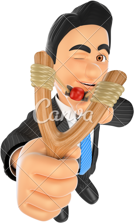D Businessman Aiming Photos By Canva - Sitting Clipart (514x800), Png Download