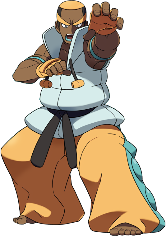 View Black White Marshal[1] , - Pokemon Unova Elite Four Clipart (534x758), Png Download