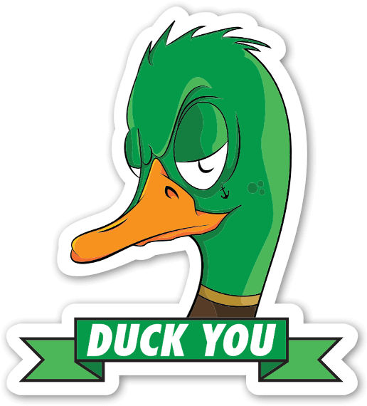 Duck You Coldestone Sticker - Decal Clipart (545x600), Png Download