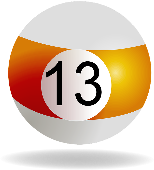 Billiard Logos 12, Buy Clip Art - 13 Pool Ball - Png Download (694x720), Png Download
