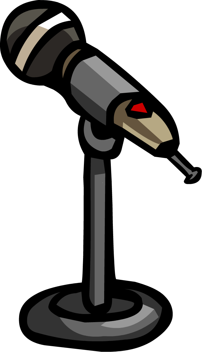 Microphone - Club Penguin Microphone Clipart (698x1214), Png Download