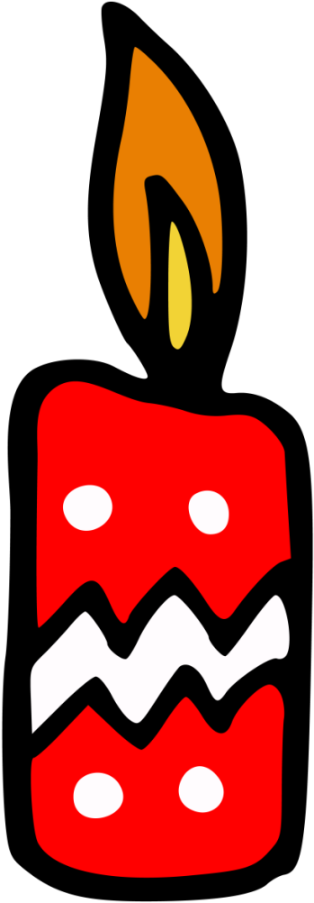 Pintado A Mano De Una Vela Roja En Invierno Con Transparente - Winter Clipart (1024x1024), Png Download