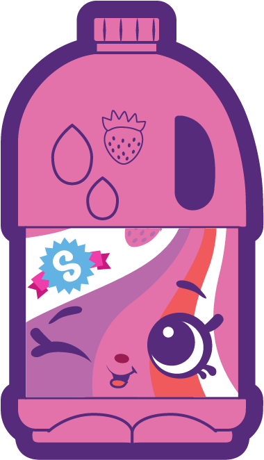 Shopkins Season 9 Audrey Strawberry Milk - Flavored Milk Clipart (834x834), Png Download