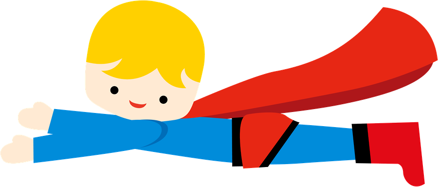 Minus Niños, Niños, Héroe, Dibujos Animados, Clipart, - Child - Png Download (900x384), Png Download