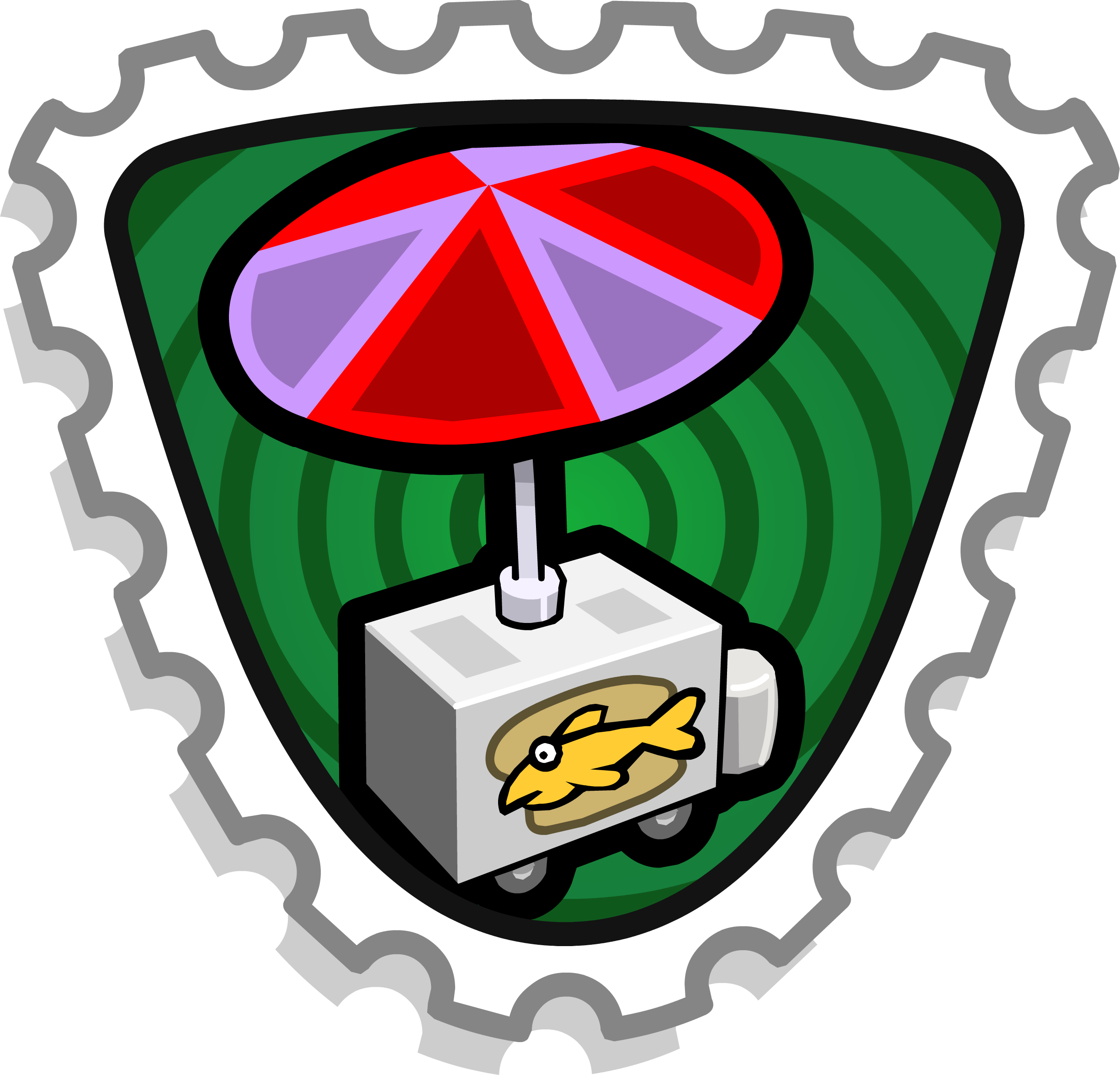 Club Penguin Rewritten Dj Maxx Stamp Clipart (2000x1919), Png Download