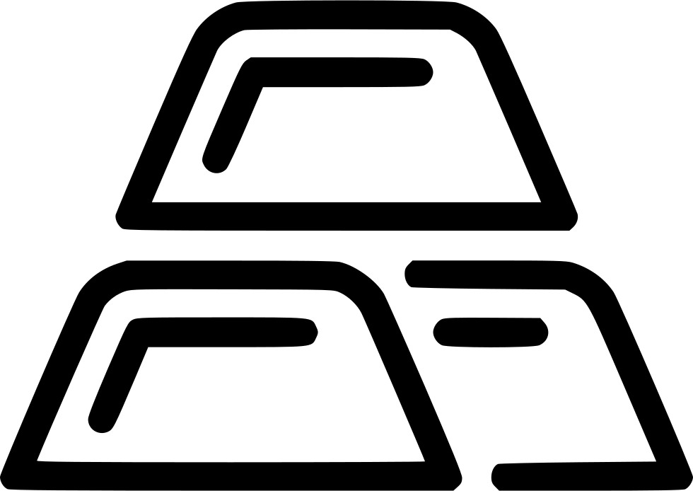 Gold Bars Comments - Gold Bar Clipart (980x694), Png Download