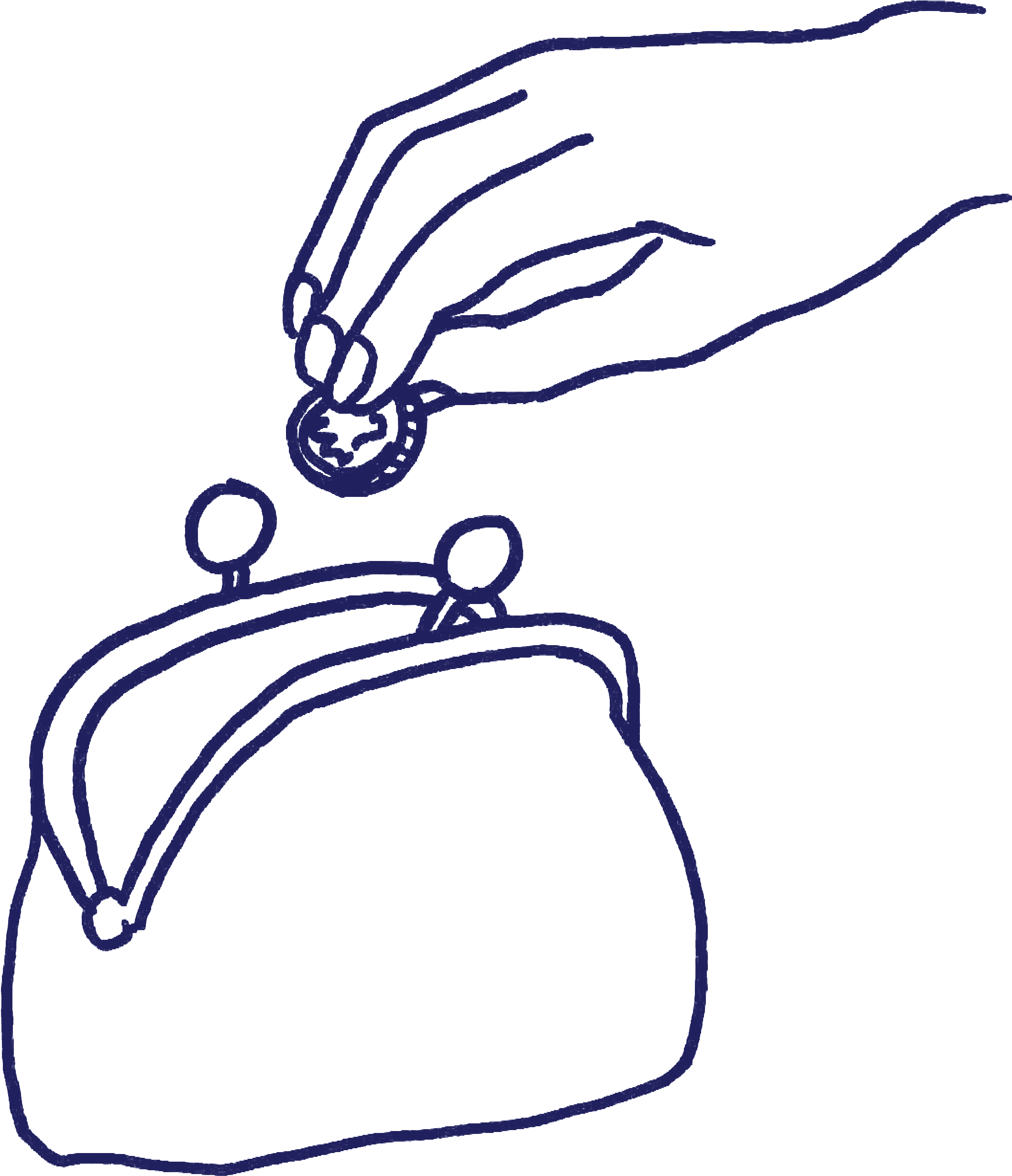 Great & Tiny Donations - Line Art Clipart (2136x2464), Png Download