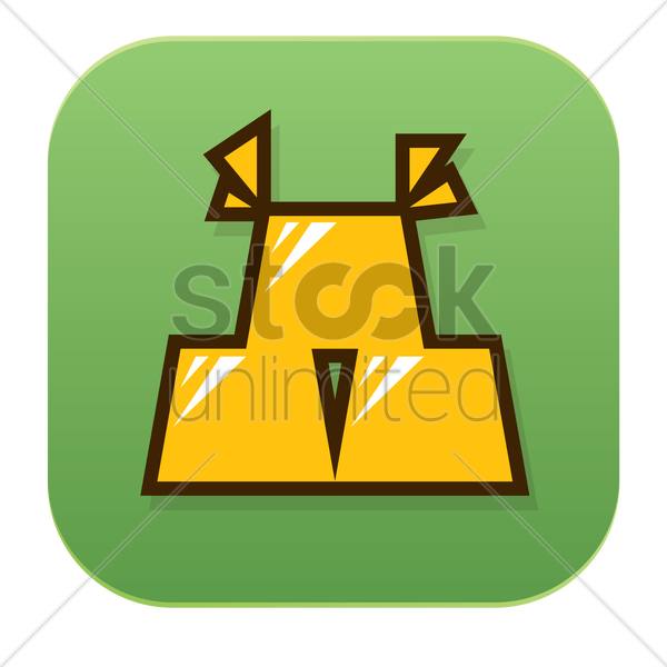Gold Bars Icon V矢量图形 Clipart (600x600), Png Download