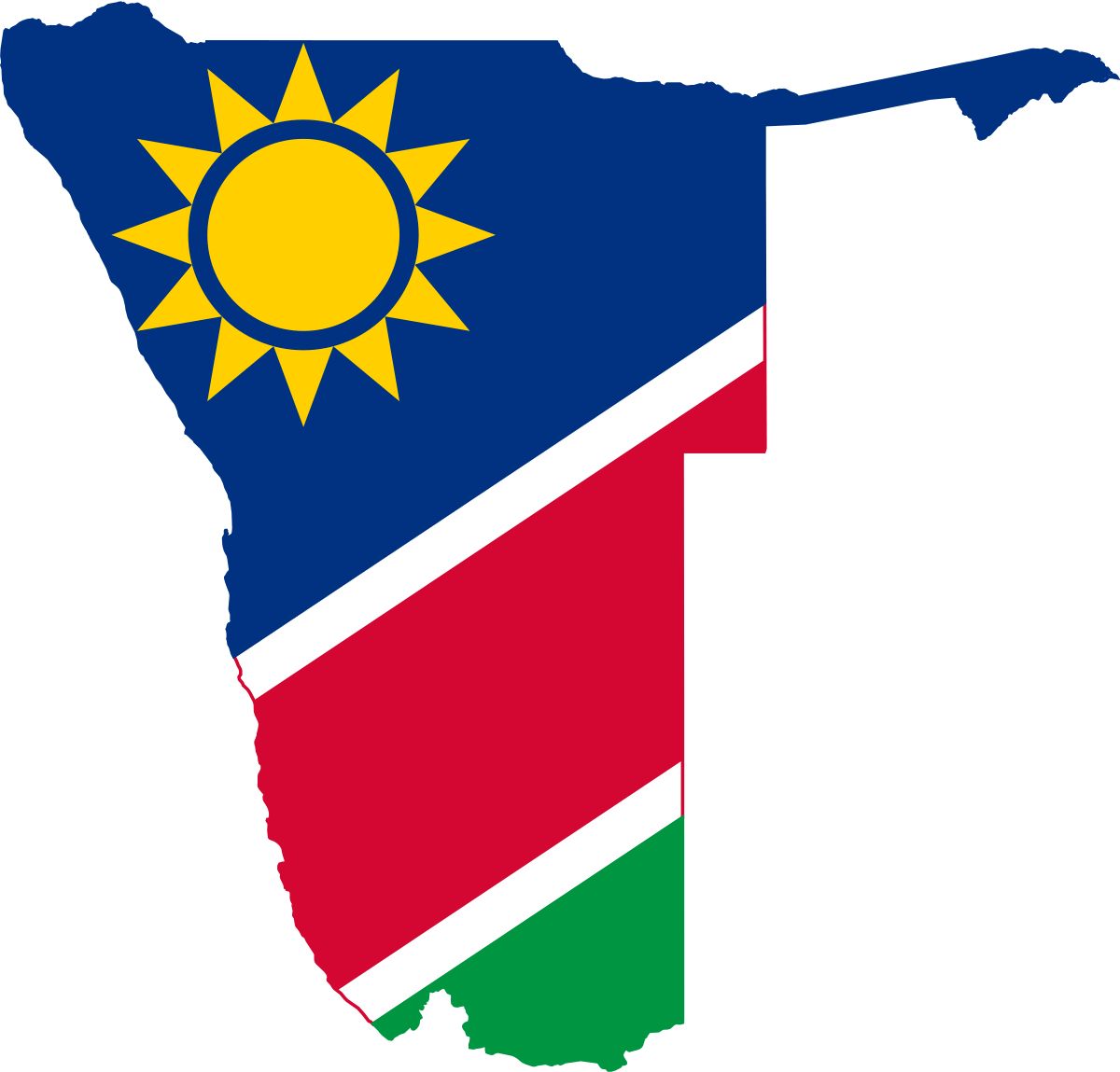 Share This - - Namibian Flag Clipart (626x599), Png Download