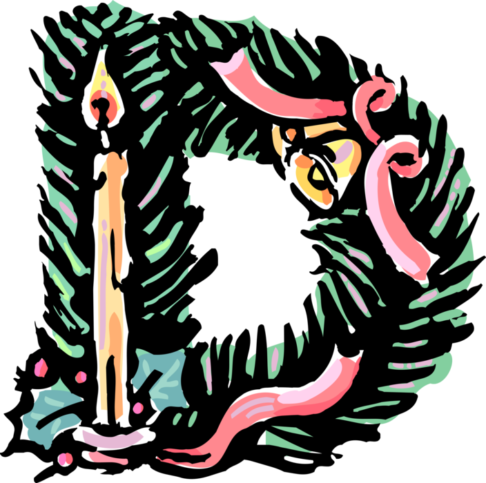 Vector Illustration Of Christmas Holiday Season Evergreen Clipart (704x700), Png Download