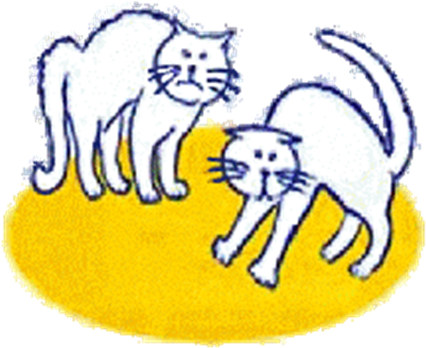 Two Cats Fighting Clipart (710x571), Png Download