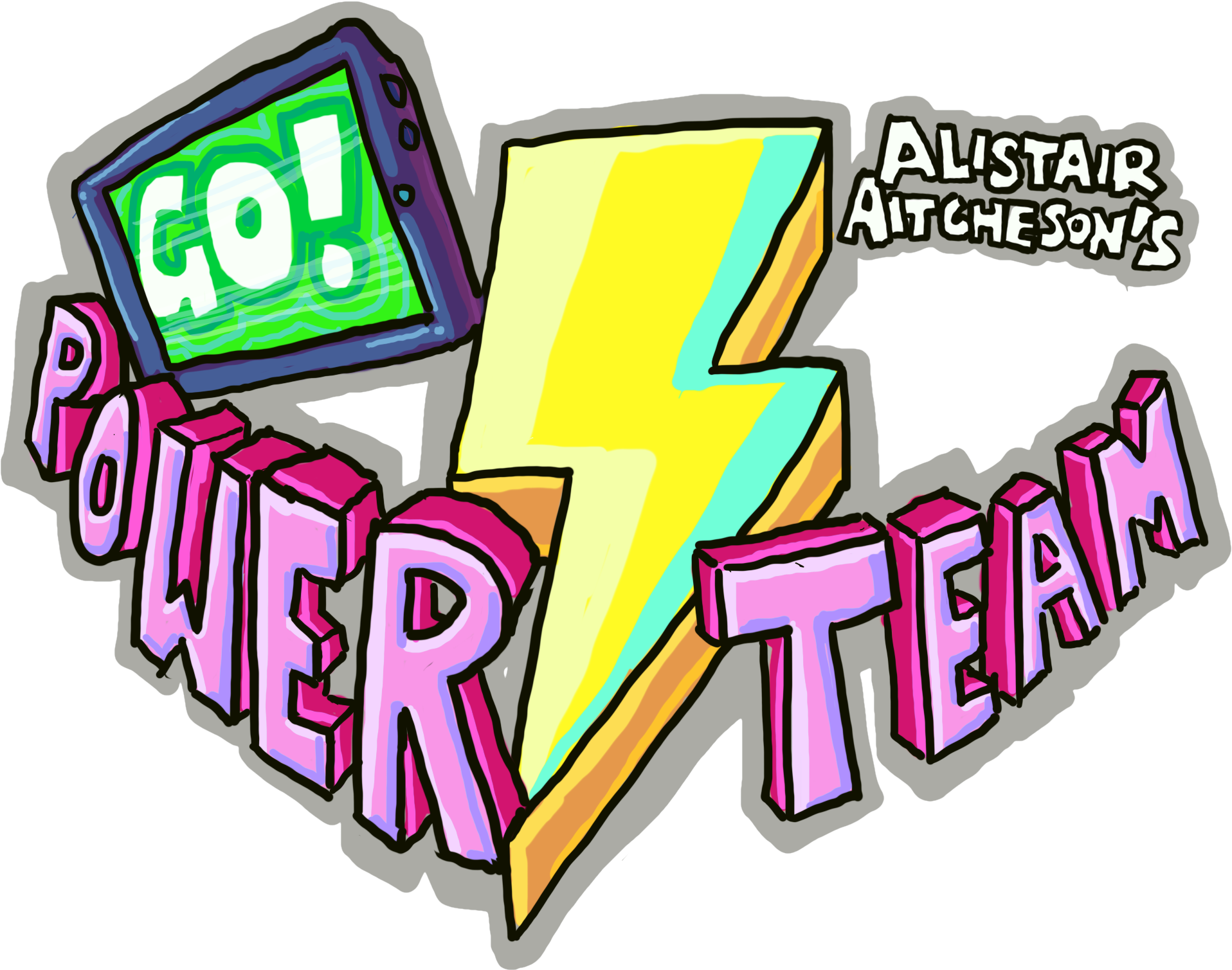 Four Morphsuit-clad Power Rangers Are The Human Controllers Clipart (1942x1544), Png Download