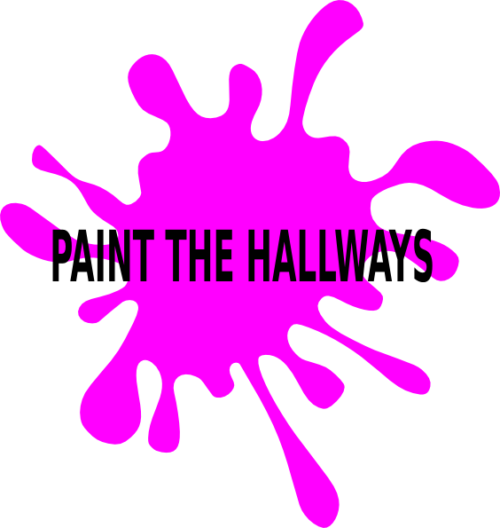 Paint The Hallways Clip Art At Clker - Mancha De Tinta Png Transparent Png (564x595), Png Download