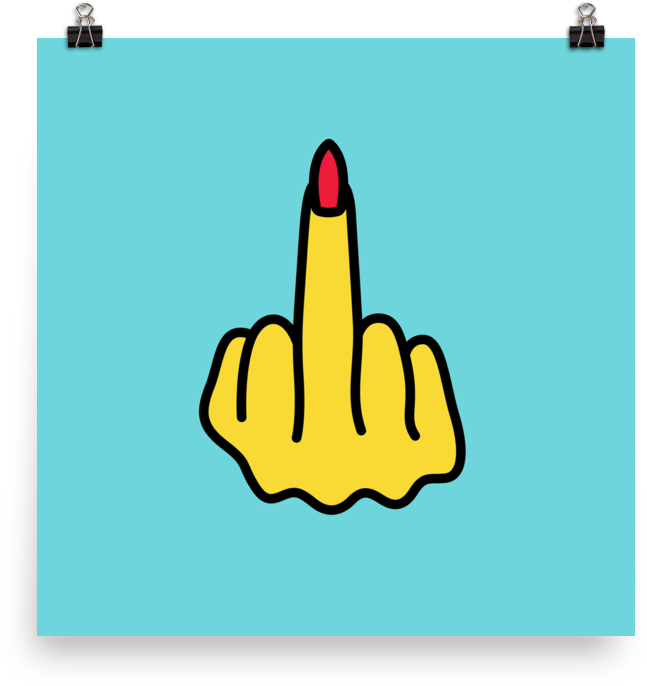 Middle Finger Poster - Candle Clipart (1000x1000), Png Download