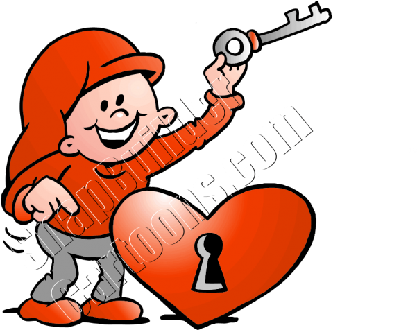 Elf With A Key Clipart (600x600), Png Download