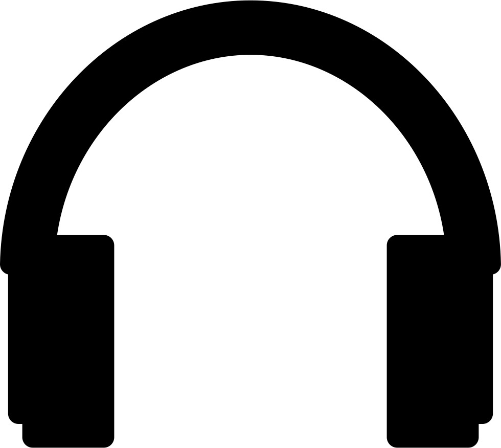 Headphones Silhouette Png Svg Royalty Free Library - Headphone Icon Png Clipart (980x876), Png Download