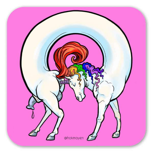 Unicornoborus Sticker - Maya Chan Beach Clipart (600x600), Png Download