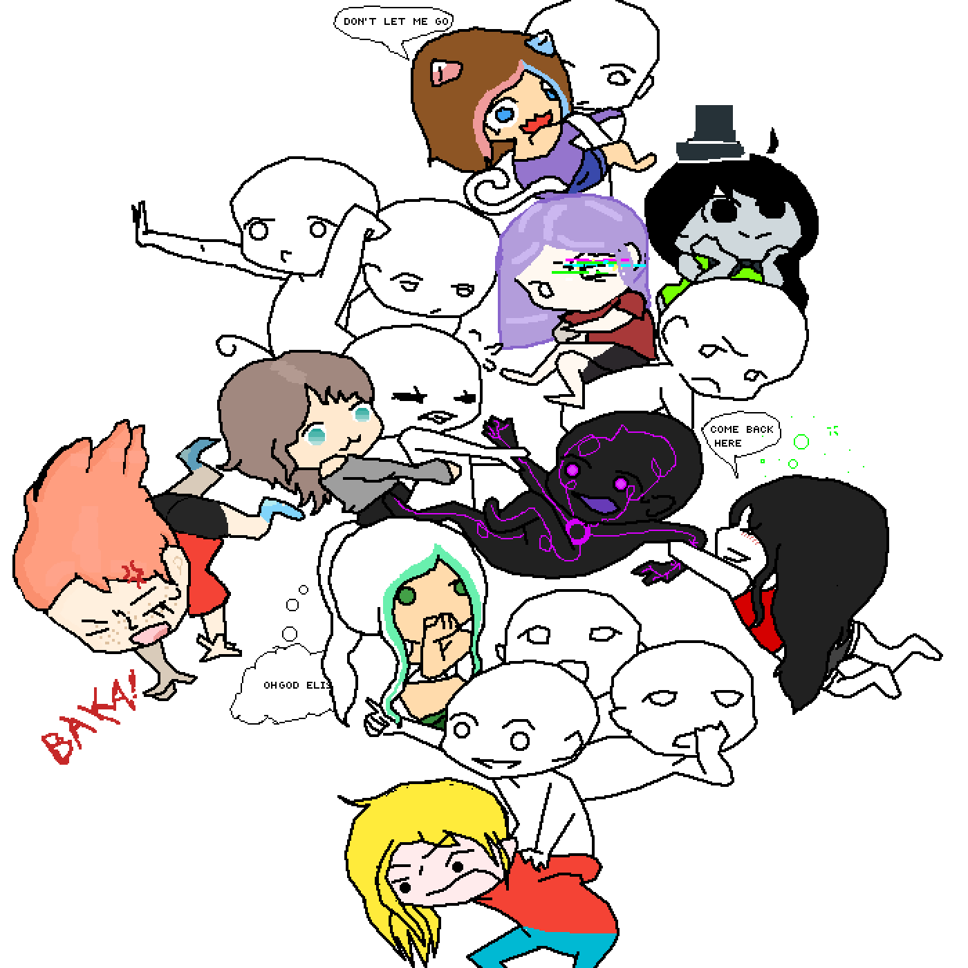 Im The One Shouting Baka @noxraider888 - Drawing Clipart (1400x1400), Png Download
