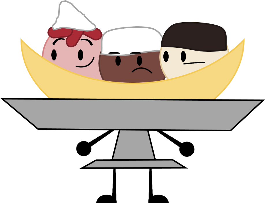 Banana Split Pose - Portable Network Graphics Clipart (918x702), Png Download