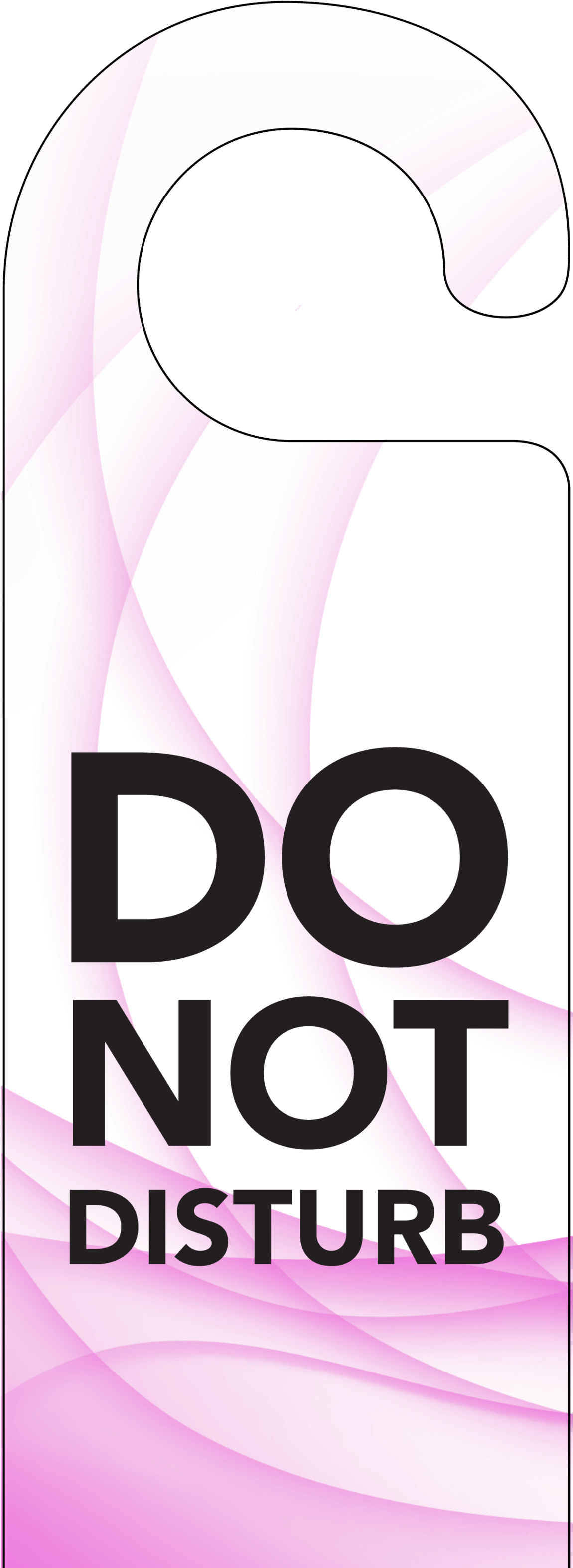 Do Not Disturb Sign Template - Door Hanger Clipart (1212x3221), Png Download
