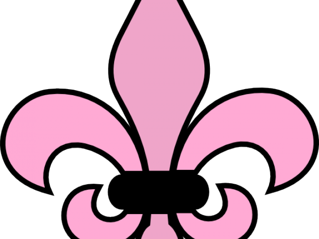 Pink Flower Clipart Girly Flower - Fleur De Lis Clip Art - Png Download (640x480), Png Download