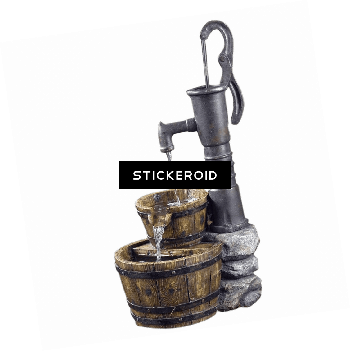 Water Pump Garden Decoration - Old Water Fountain Well Clipart (1128x1129), Png Download