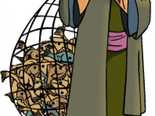 Fisherman Clipart Peter Bible - Cartoon Peter The Fisherman - Png Download (640x480), Png Download