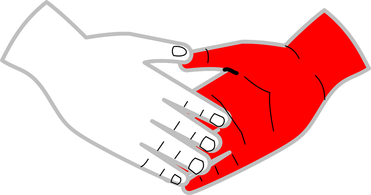 Handshake Hands Partnership Png Image - มือ กราฟฟิก Clipart (1280x673), Png Download