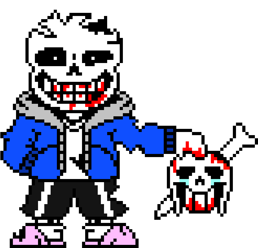 Insane Sans - Pixel Art Clipart (830x790), Png Download