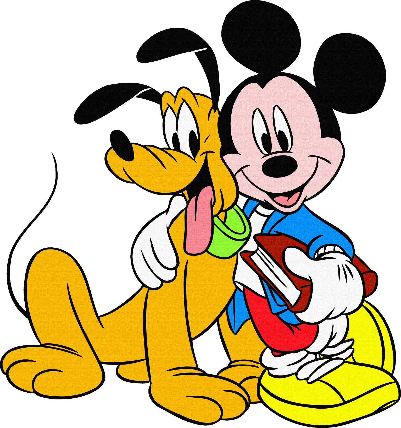 Mickey Mouse Friends Png Image - Микки Маус И Гуфи Clipart (1532x1633), Png Download