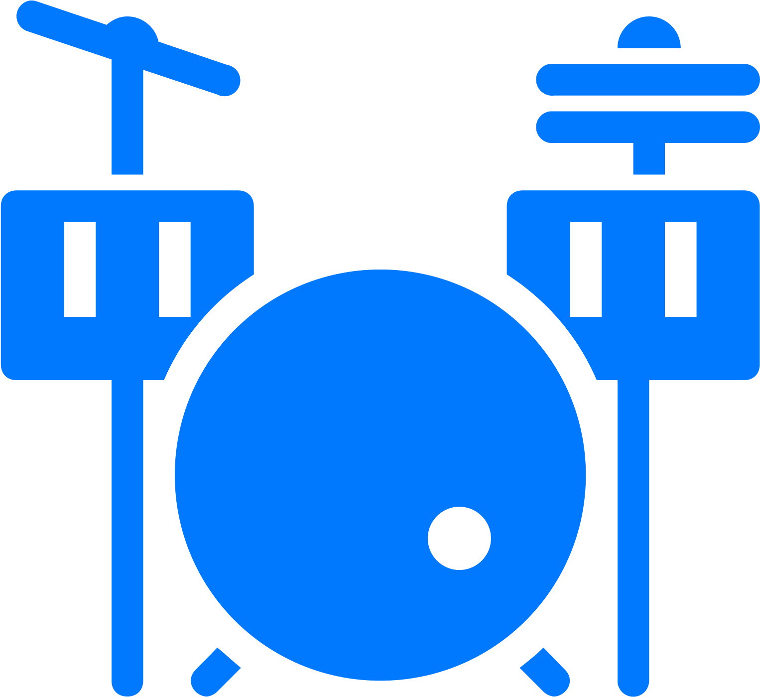 Drum Set Filled Icon - Drums Clipart (1600x1600), Png Download