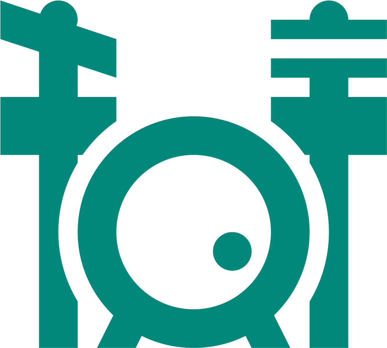 Drum Set Icon - Portable Network Graphics Clipart (1600x1600), Png Download