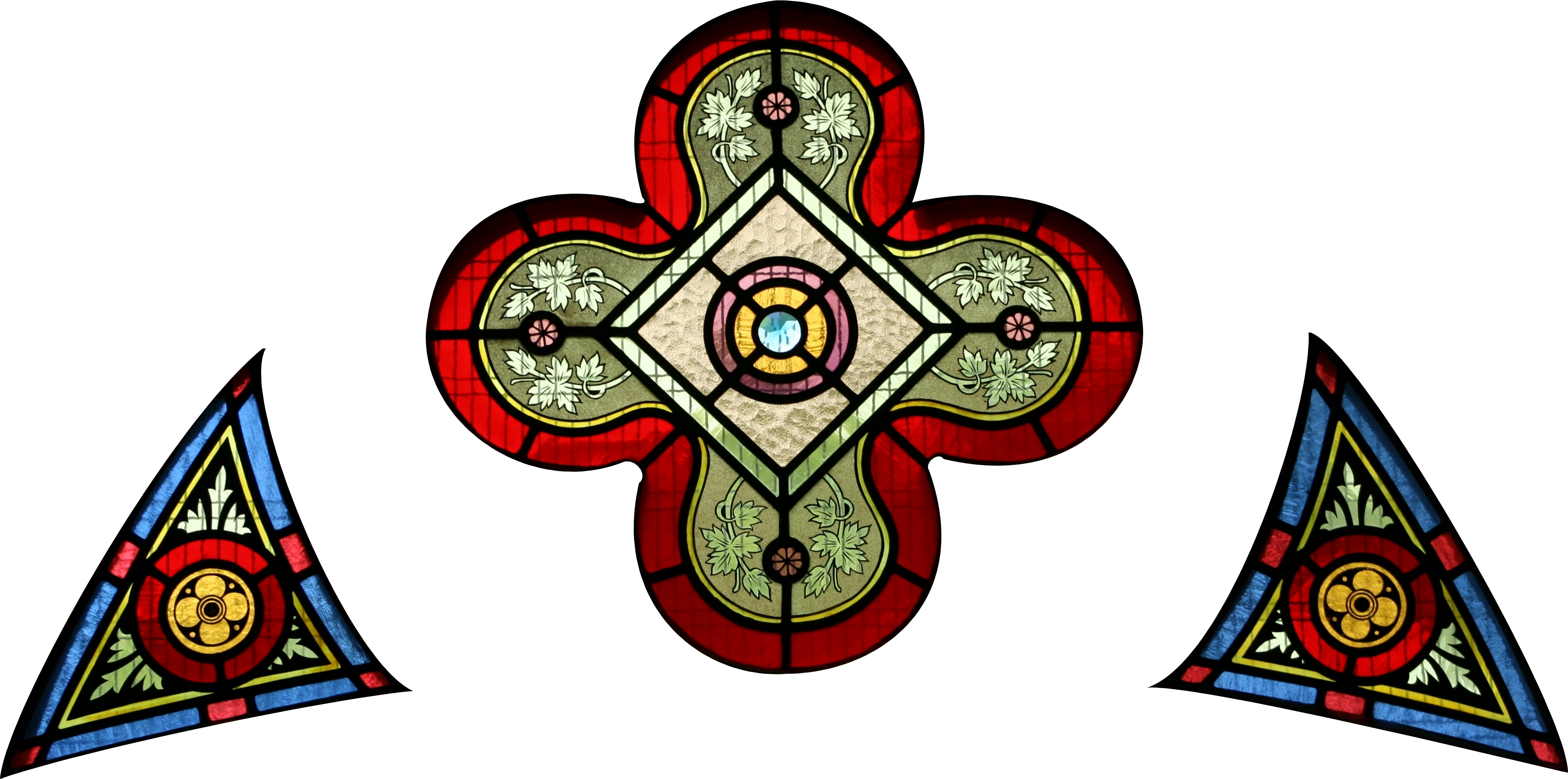 Stjohnsashfield Stainedglass Entrance - Church Stained Glass Png Clipart (3916x1947), Png Download
