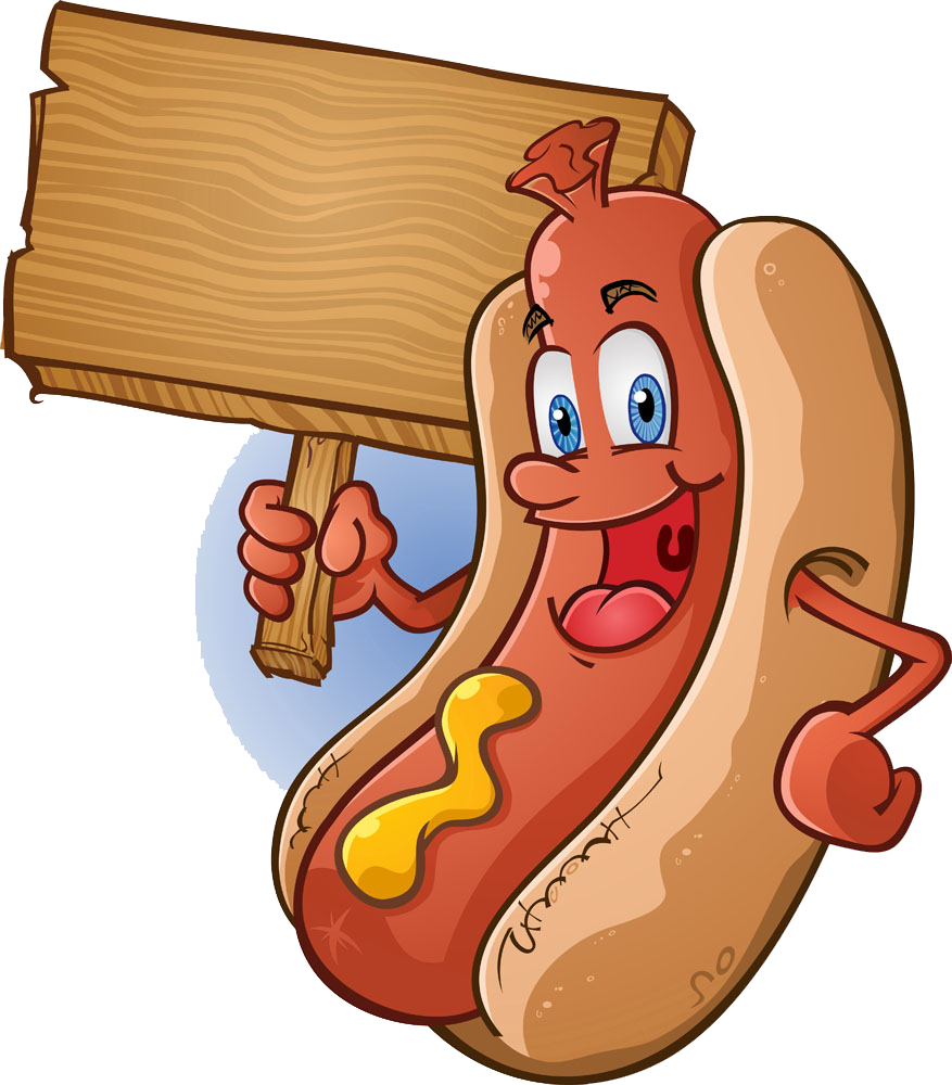 Hot Dog Sausage Bratwurst Barbecue - Hot Dog Cartoon Png Clipart (877x1000), Png Download