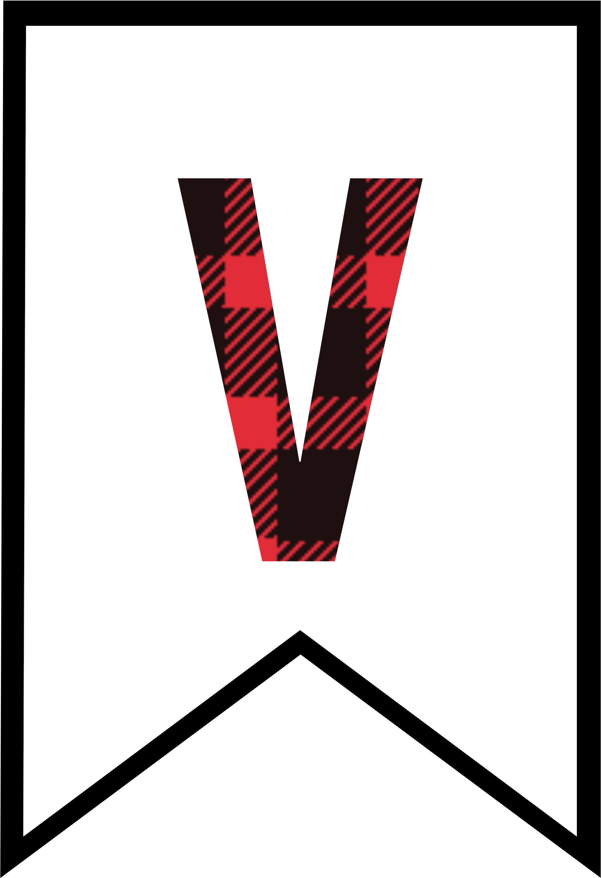 Letter Alphabet V Others Png Download 21202400 Free - Buffalo Plaid Letters Free Clipart (2083x2986), Png Download