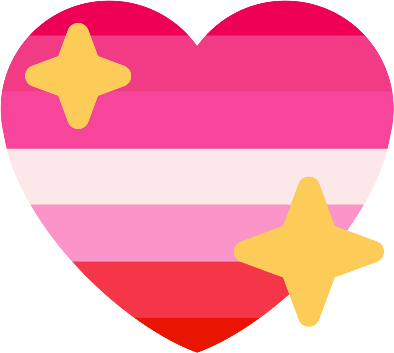 Heart Emoji Lesbian Flag Clipart (1280x1280), Png Download