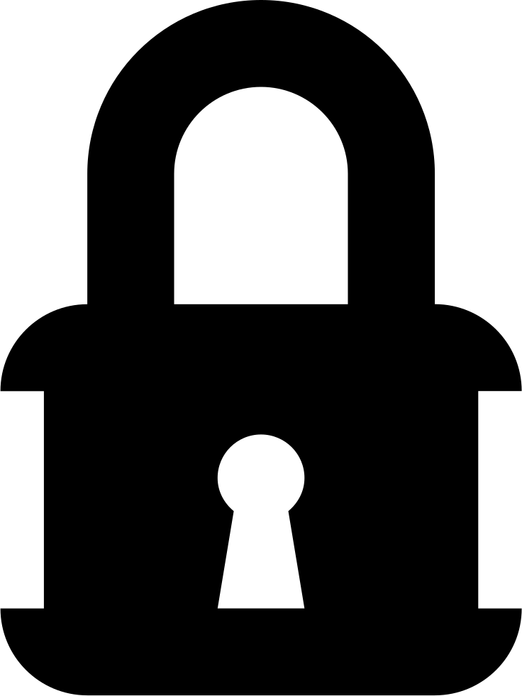 Padlock Closed With Keyhole Comments - Cryptography Icon Clipart (736x981), Png Download