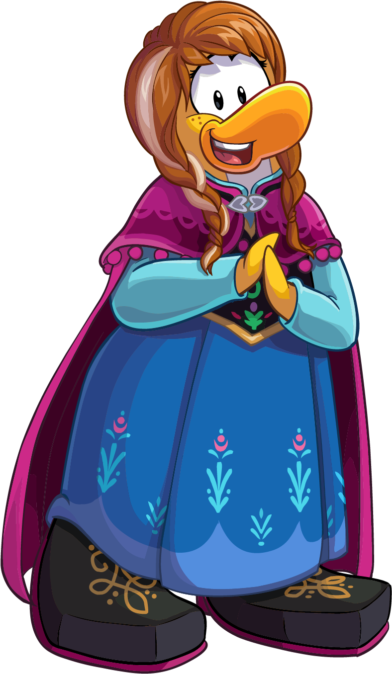 Disney Frozen Club Penguin, Anna Club Penguin - Anna Frozen Club Penguin Clipart (897x1416), Png Download