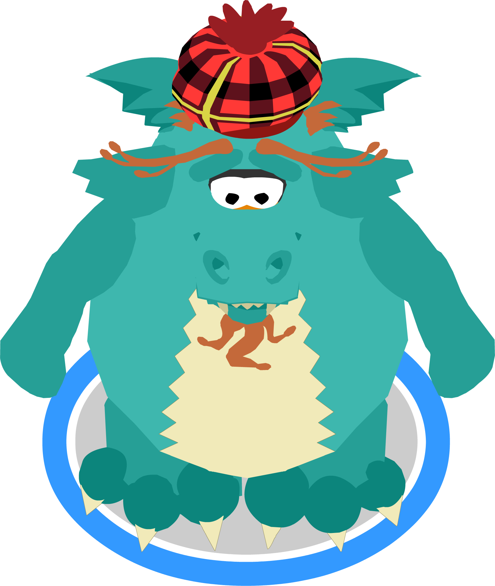 Loch Ness Costume Ingame - Club Penguin Loch Ness Costume Clipart (1652x1956), Png Download