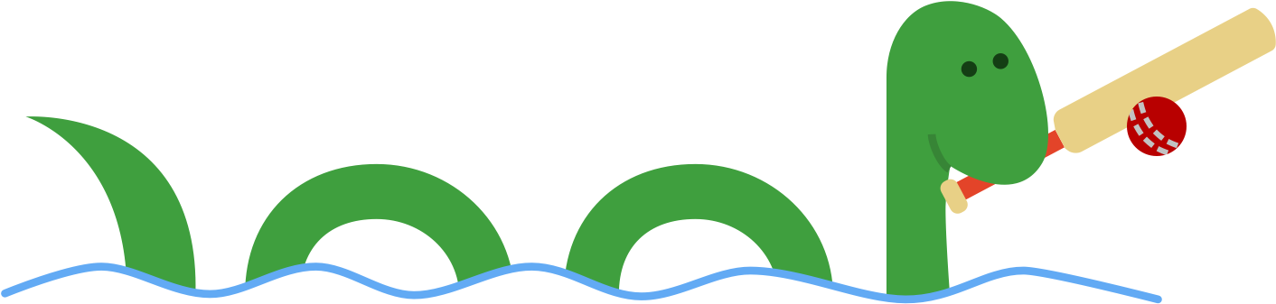 More British Than The Loch Ness Monster Playing Cricket Clipart (1492x438), Png Download
