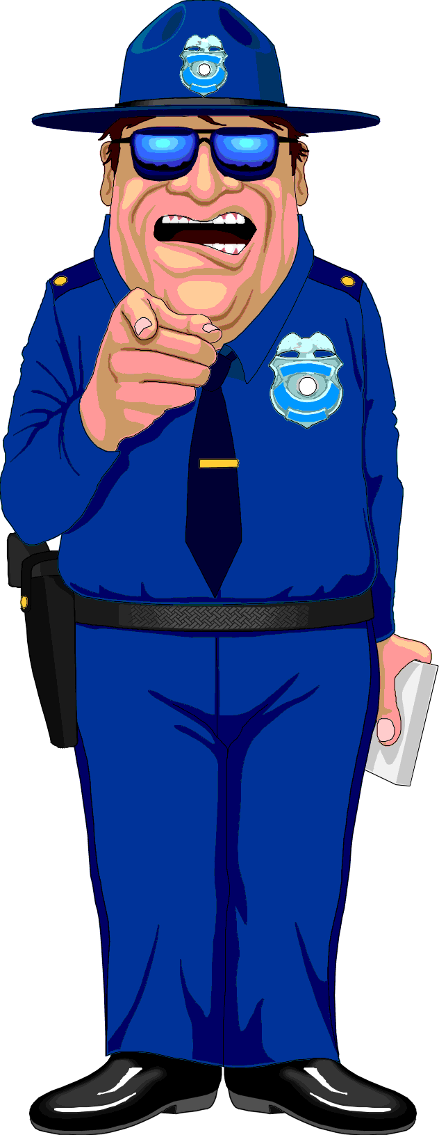 Surveillance Clipart Security Service - State Trooper Clip Art - Png Download (632x1631), Png Download