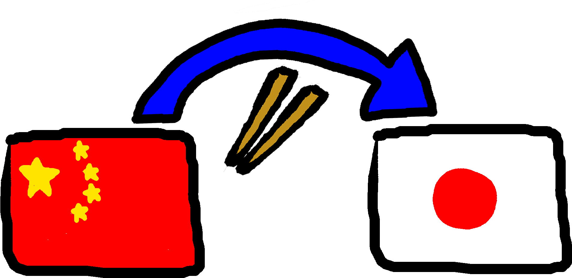 When Chopsticks Came To Japan, The Man In The Street Clipart (2019x1032), Png Download