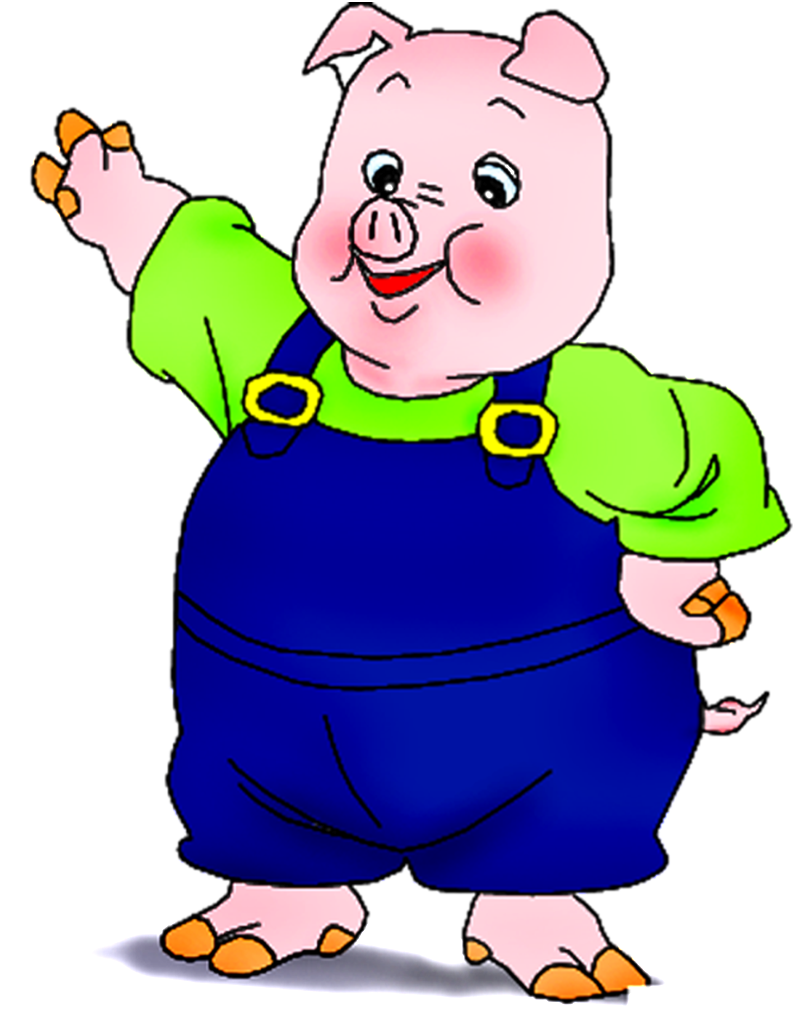 Cute Cartoon Pig Painting - Child Clipart (1024x1024), Png Download