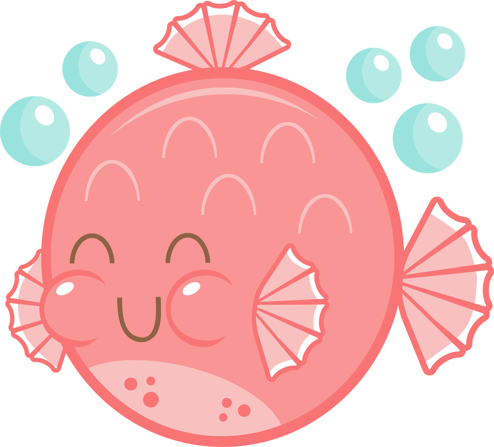 You Could Make Something Cute With This Miss Kate Cuttables - Puffer Fish Art Cute Clipart (1600x1446), Png Download