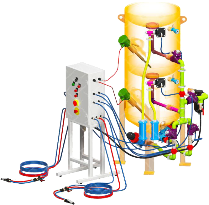 Twin Chamber Two Operator Blast Pot Clipart (676x676), Png Download