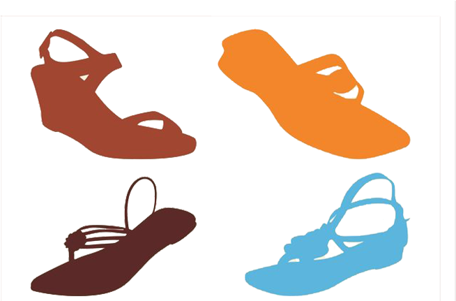 Clip Art Library Stock Slipper Clip Art Sandals Flat - Shoe - Png Download (719x503), Png Download