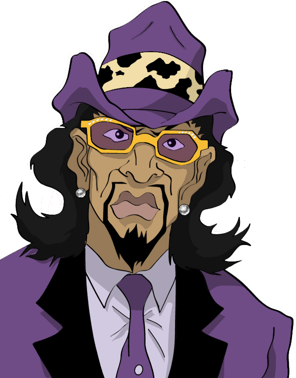 A Pimp Named Slickback Black Cartoon, Cartoon Art, - Pimp Named Slickback Art Clipart (602x768), Png Download