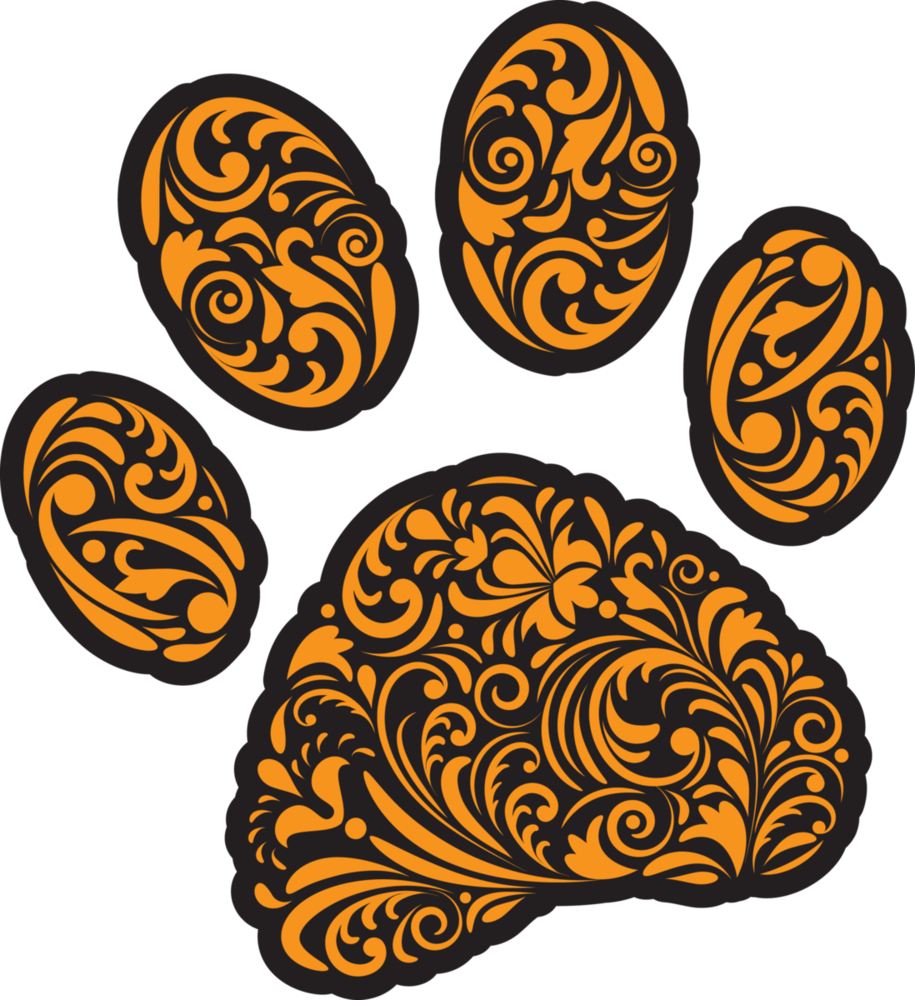 2018-2019 Vvhs Cheerleaders - Paw Clipart (915x1000), Png Download