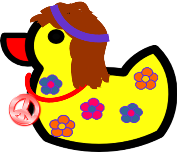 Hippie Duckie Image - Stock.xchng Clipart (600x516), Png Download