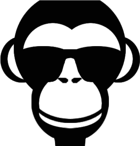 Picture Transparent Library Monkey Face Clipart Black - Angry Monkey Face Silhouette Png (640x480), Png Download